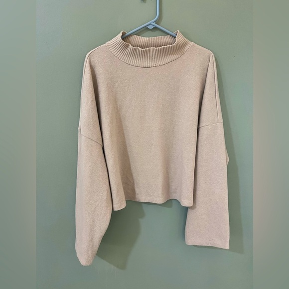 ASOS design curve high neck knot pullover in tan size 20 women - Picture 1 of 6